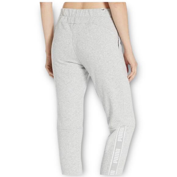 NWT Puma Grey Logo Tape Joggers M - Picture 5 of 7